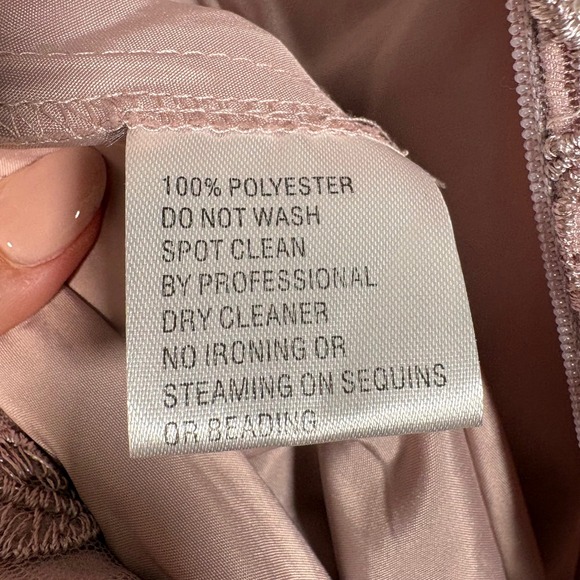 Mac Duggal 50665 Lilac Floral Lace Sequin Midi Dress Womens Size 10 - Picture 11 of 12